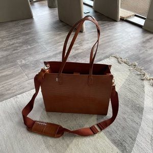 Beis The Mini Work Tote in Cognac
